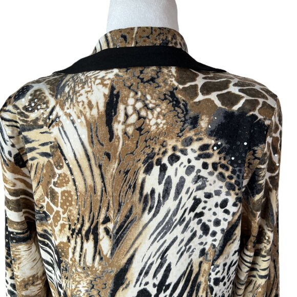 BELLISSIMA Bold Animal Print Sequin Jacket - Statement Piece - Size 10 - Picture 6 of 12